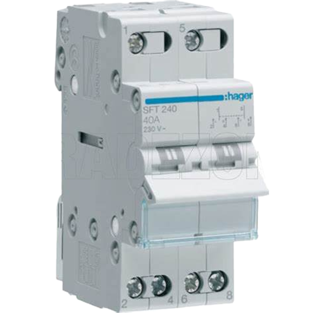 مفتاح تبديل هاجر 2*40 - CHANGE OVER 2*40 A HAGER