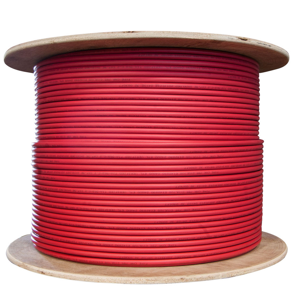 كابل انترنت تلدور احمر 500 متر CAT 7
