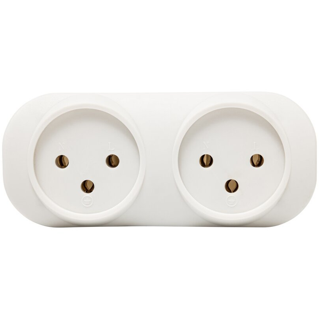 موزع ثنائي - HORIZONTAL 2 SOCKET SPLITTER