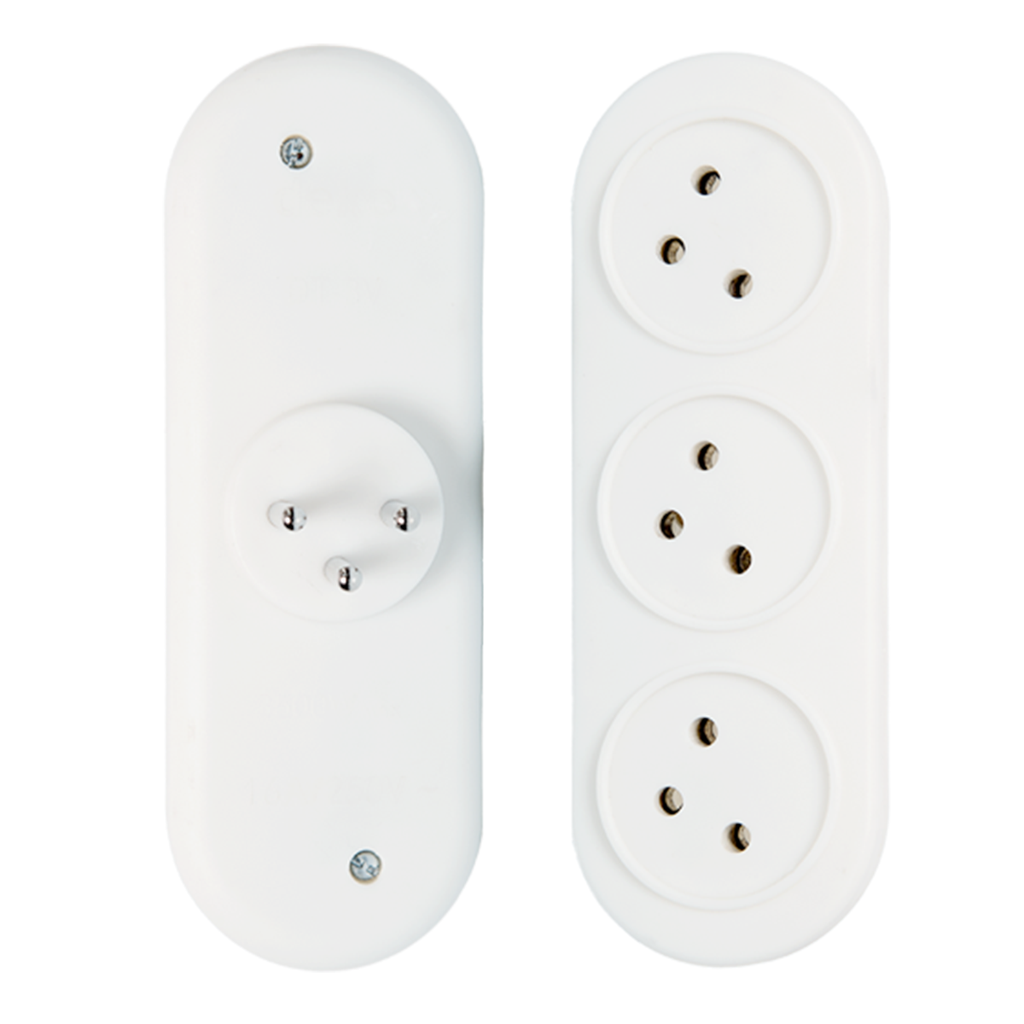 موزع ثلاثي عامودي - VERTICAL 3 SOCKET SPLITTER