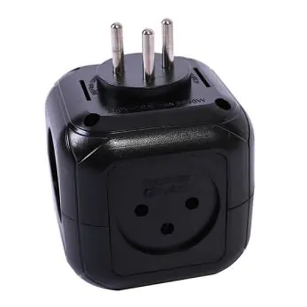 موزع خماسي مكعب اسود - BLACK CUBE POWER SPLITTER 5 SOCKETS