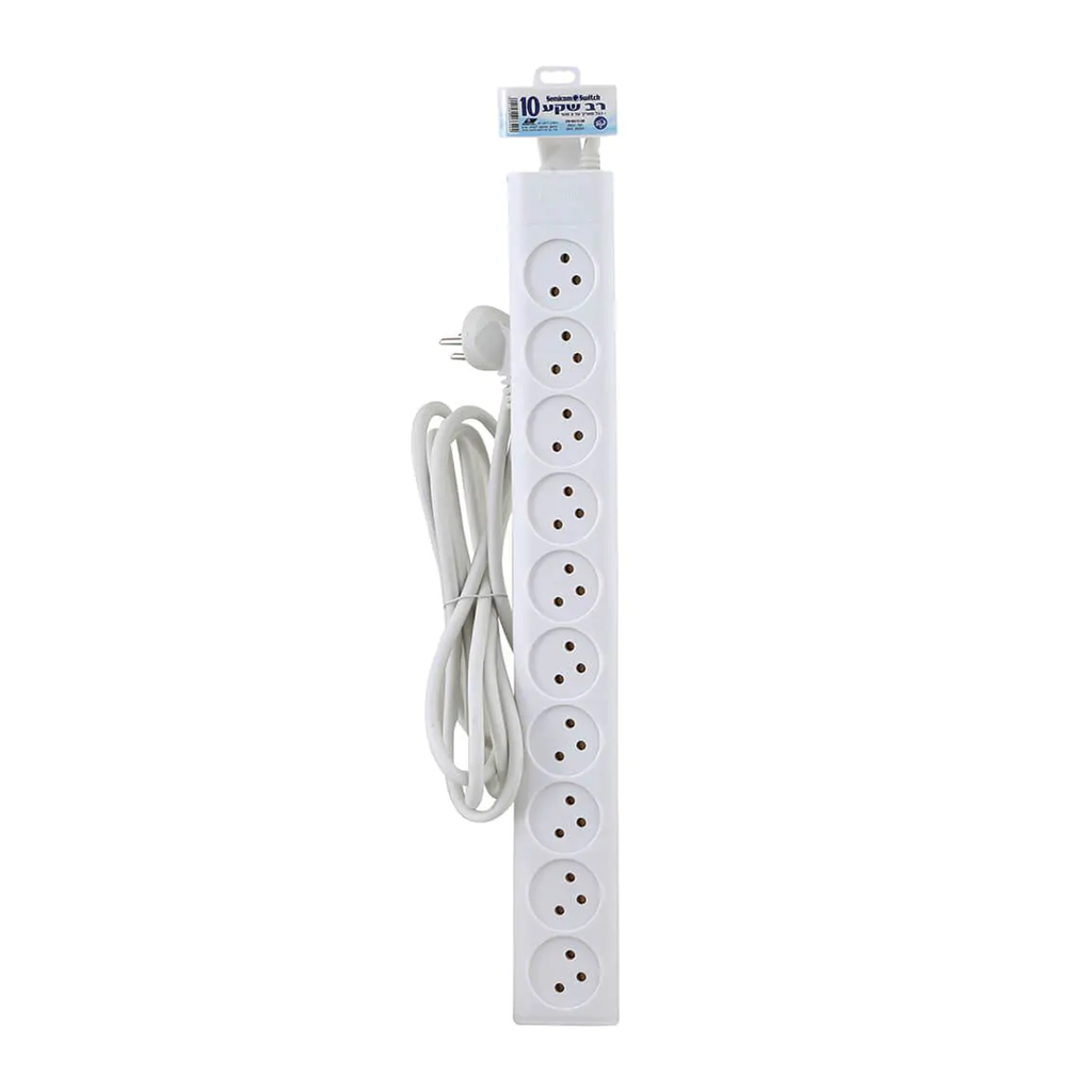 موزع مع سلك 3 متر 10 اباريز - POWER STRIP WITH CABLE 3M 10 SOCKETS