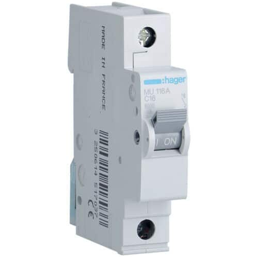 [HAGER-MU140] قاطع هاجر 1 فاز 40 امبير -  MCB 1*40 A HAGER