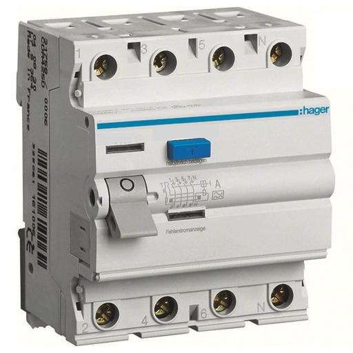 [HAGER-CD440] امان لمس ارث ليكج هاجر 3 فاز 40 امبير- ELCB 4*40 A HAGER