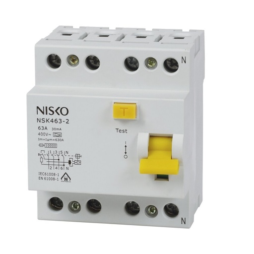 [NISKO-87514463] امان لمس ارث ليكج نسكو 3 فاز 63 امبير - ELCB 4*63 A NISKO