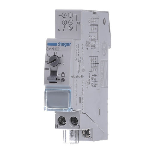 [HAGER-EMN001] تايمر درج هاجر - STAIR CASE TIME LAG SWITCH HAGER