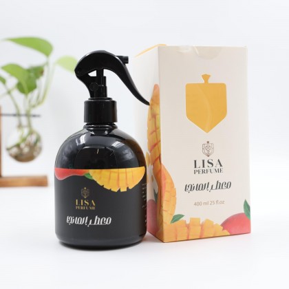 معطر جو وملايس وأقمشة وأثاث من ليزا برائحة المانجا حجم 400 مل