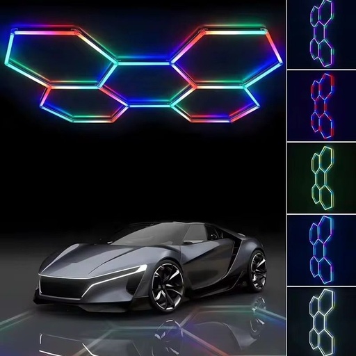 اضاءة خلية النحل HEXAGON HONEYCOMB LED LIGHT 24V RGB 72W