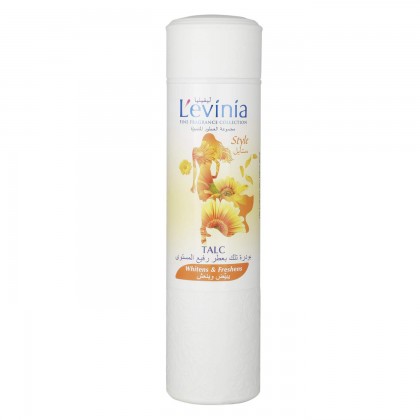 بودرة جسم تلك ستايل بعطر رفيع المستوى من ليفينيا للنساء سعة 250 غم - Fine Fragrance Collection Style Talc By L'evinia For Women 250 g