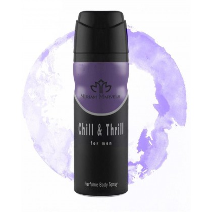 بخاخ معطر للجسم تشايل اند ثريلد من مريام مارفلز للرجال حجم 200 مل – CHILL AND THRILL Body Spray by Miriam Marvels for Men 200Ml