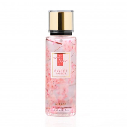 معطر جسم بخاخ سويت باشن من ميراج للعطور سعة 250 مل - Mirage Sweet Passion Body Mist By khadlaj for Womens 250 ML