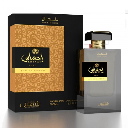 EHSAAS Gold EDP By SHAMS Perfumes for Mens 100 ML - عطر إحساس جولد من شمس للعطور للرجال سعة 100 مل