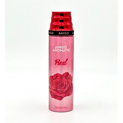 معطر جسم أروماتيك أحمر من اميجو للنساء سعة 200 مل - Aromatic Red Body Spray By AMIGO For Women 200 ML