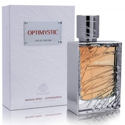 Optimystic White Eau de Parfum By Fragrance World For Men 100ML- عطر اوبتيميستيك وايت أو دي بارفان من فريجرنت ورد للرجال، 100 مل