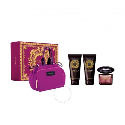 Versace Crystal Noir Gift SET ( 100ml EDT ) For Women