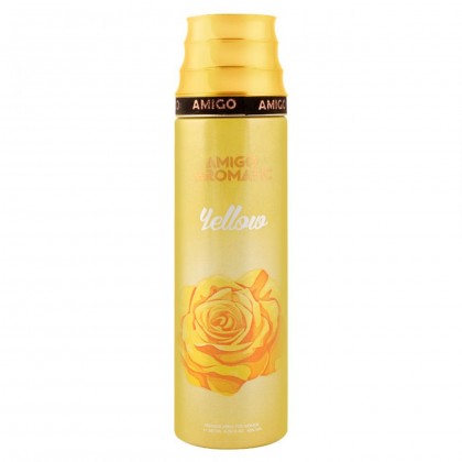 معطر جسم أروماتيك أصفر من اميجو للنساء سعة 200 مل - Aromatic Yellow Body Spray By AMIGO For Women 200 ML