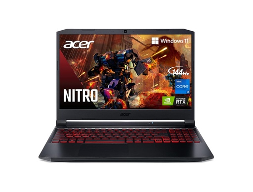 LAPTOP ACER NITRO 5-515 INTEL CORE I7 12700H @2.7GHZ RAM 16GB DDR4 NVME 512GB NVIDIA GEFORCE RTX 3060 @6GB 15.6INCH FHD-IPS 144HZ
