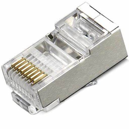 راس كابل انترنت شيلدد كات 5 اي - SHIELDED RJ45 MALE CONNECTOR CAT 5E
