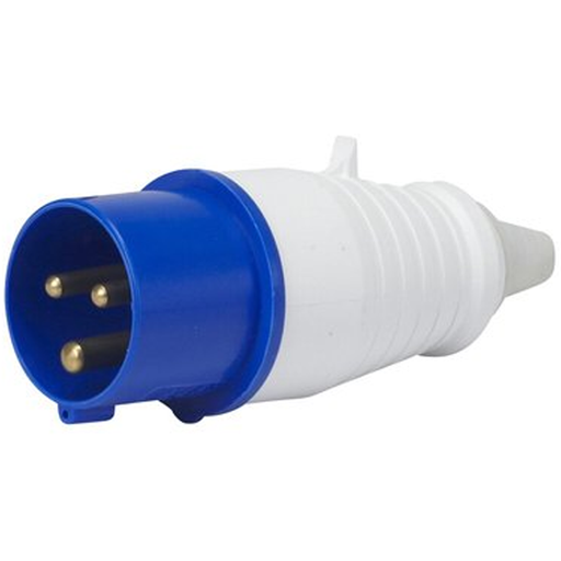 ذكر ازرق متحرك 3 بن 16 امبير - BLUE INDUSTRIAL PORTABLE PLUG 3 PIN 16A