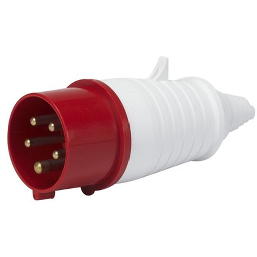 ذكر احمر متحرك 5 بن 16 امبير - RED INDUSTRIAL PORTABLE PLUG 5 PIN 16A