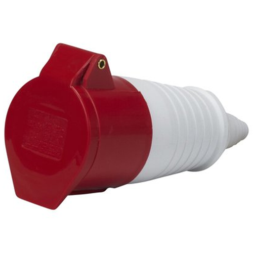 انثى احمر متحرك 5 بن 16 امبير - RED INDUSTRIAL PORTABLE SOCKET 5 PIN 16A