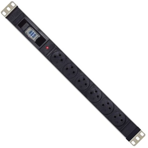 جسر 6 اباريز 1 يو - 6 SOCKET STRIP 1U