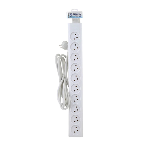 موزع مع سلك 3 متر 10 اباريز - POWER STRIP WITH CABLE 3M 10 SOCKETS